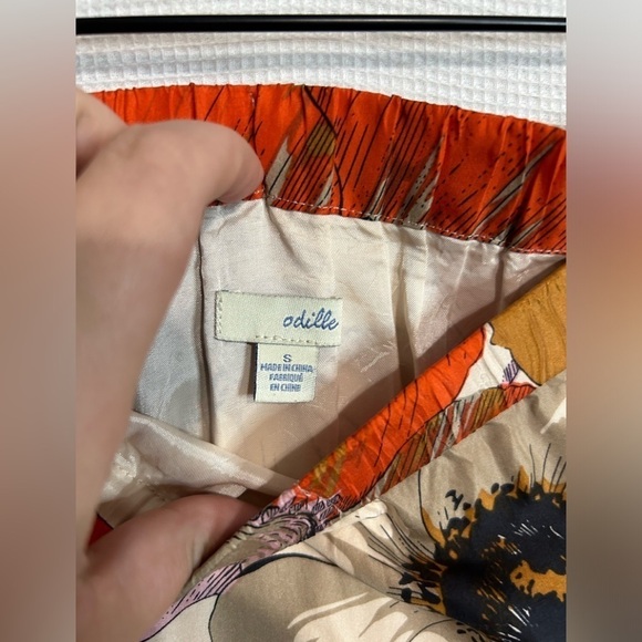 Anthropologie Odille Languid A-Line Layer Skirt Silk Floral Elastic Waist Size S - Picture 3 of 5